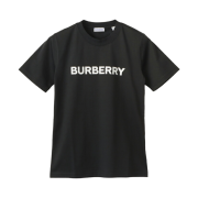 (W) Burberry Logo Cotton T-Shirt Black