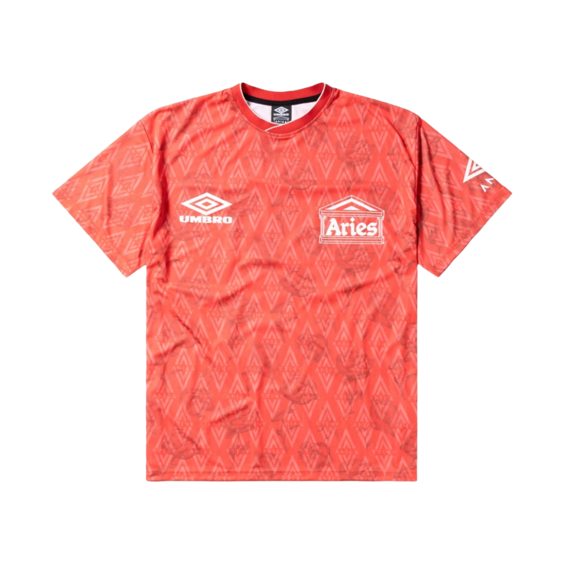 UM60002-03 Umbro x Aries Red Roses S/S Football Jersey Red