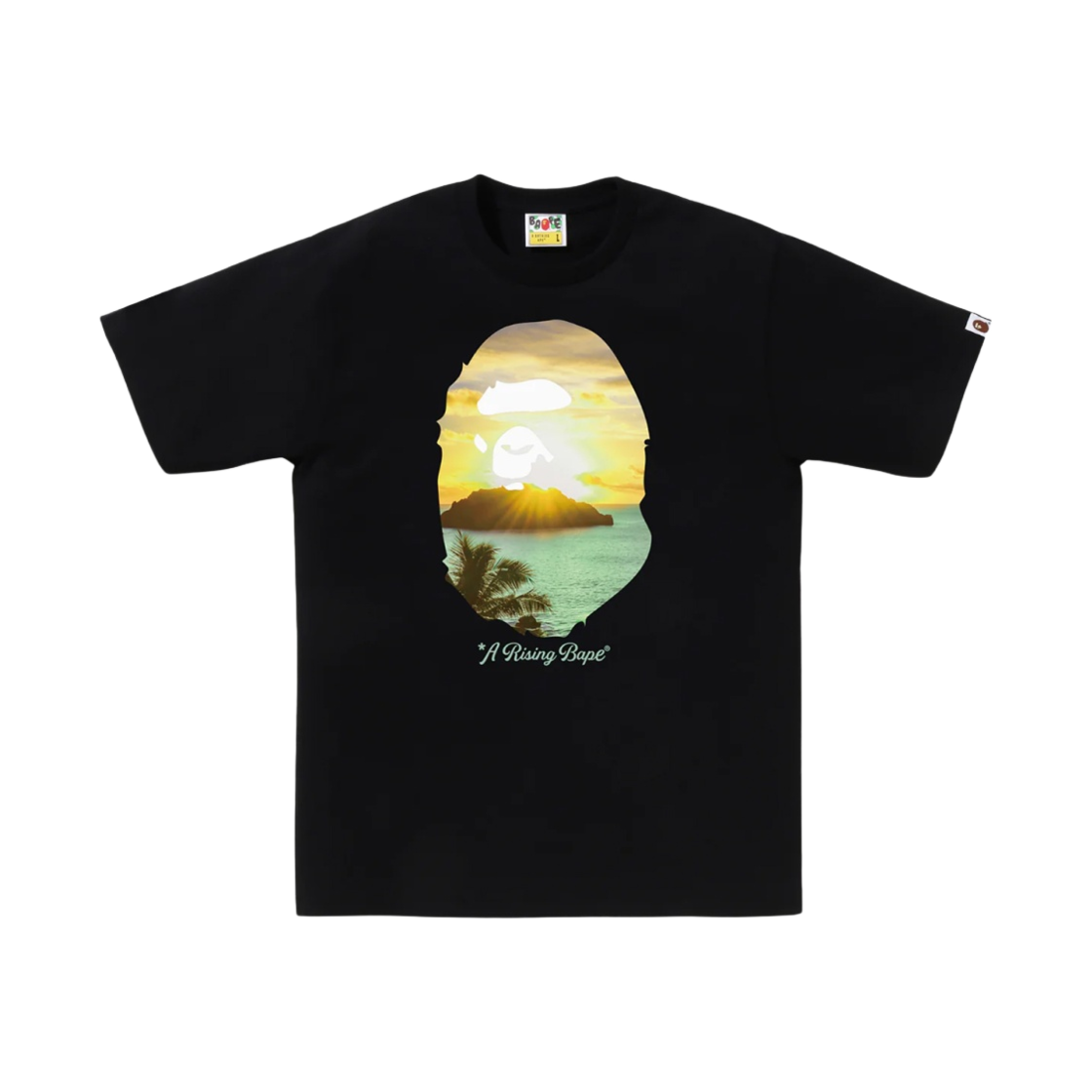 - BAPE A Rising Bape Photo T-Shirt Black
