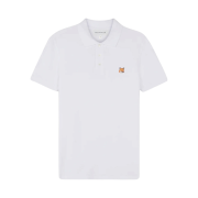 Maison Kitsune Fox Head Patch Polo White