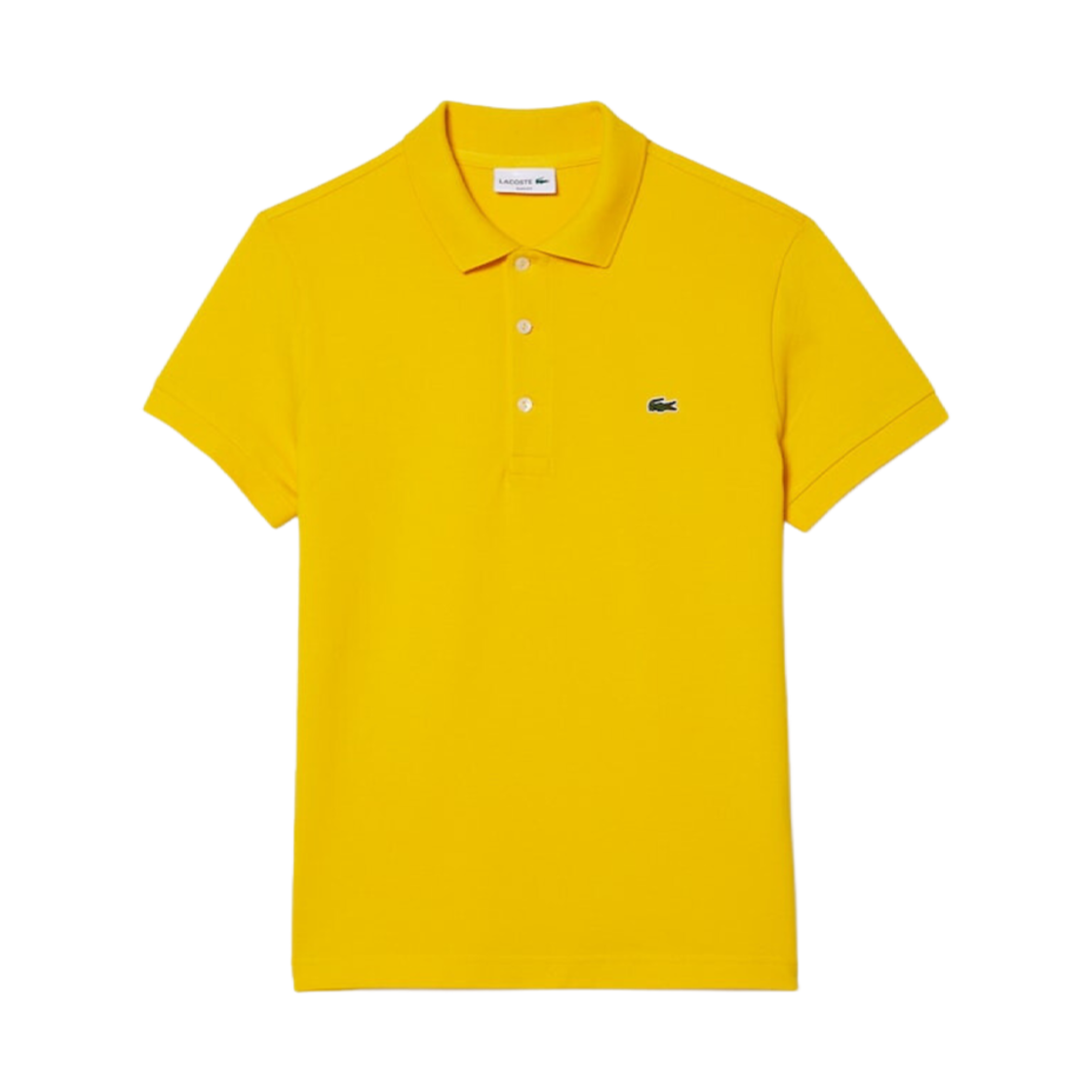라코스테 슬림핏 스트래치 코튼 피케 폴로 셔츠 옐로우(Lacoste Slim-Fit Stretch Cotton Pique Polo Shirt Yellow) - 1