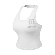 BORN TO WIN Symbol B Halterneck Sleeveless White