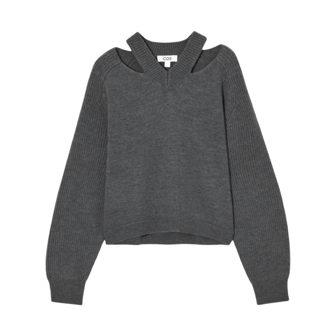 (W) 코스 디컨스트럭티드 울 점퍼 다크 그레이((W) COS Deconstructed Wool Jumper Dark Grey) - 1