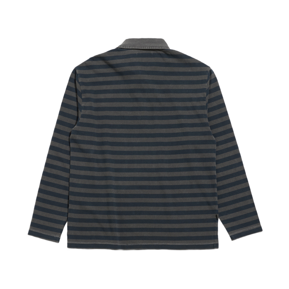 해칭룸 빈티지 스트라이프 폴로 티셔츠 다이드 블루(Hatchingroom VTG Stripe Polo T-Shirt Dyed Blue) - 2