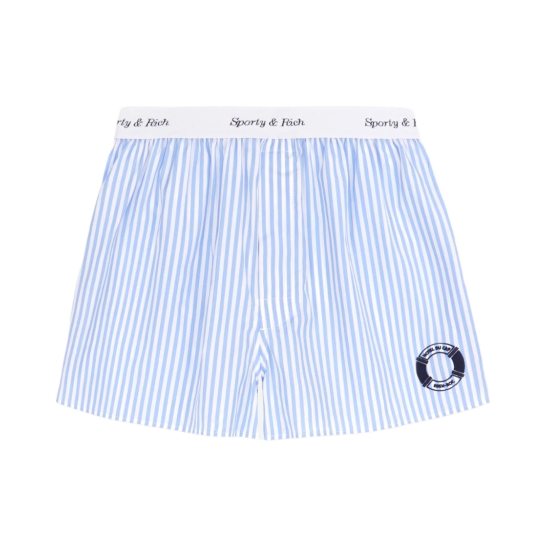 스포티 앤 리치 x 호텔 뒤 캡 에덴 록 부이 박서 쇼츠 블루 스트라이프 네이비(Sporty & Rich x Hotel Du Cap-Eden-Roc Buoy Boxer Short Blue Striped Navy) - 1