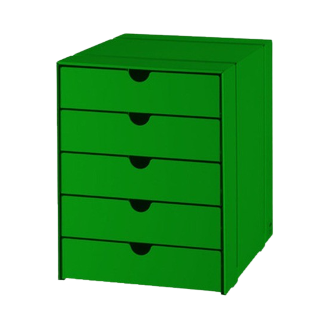 USM 이노스 박스 세트 C4 5단 트레이 그린(USM Inos Box Set C4 with 5 Closed Trays Green)