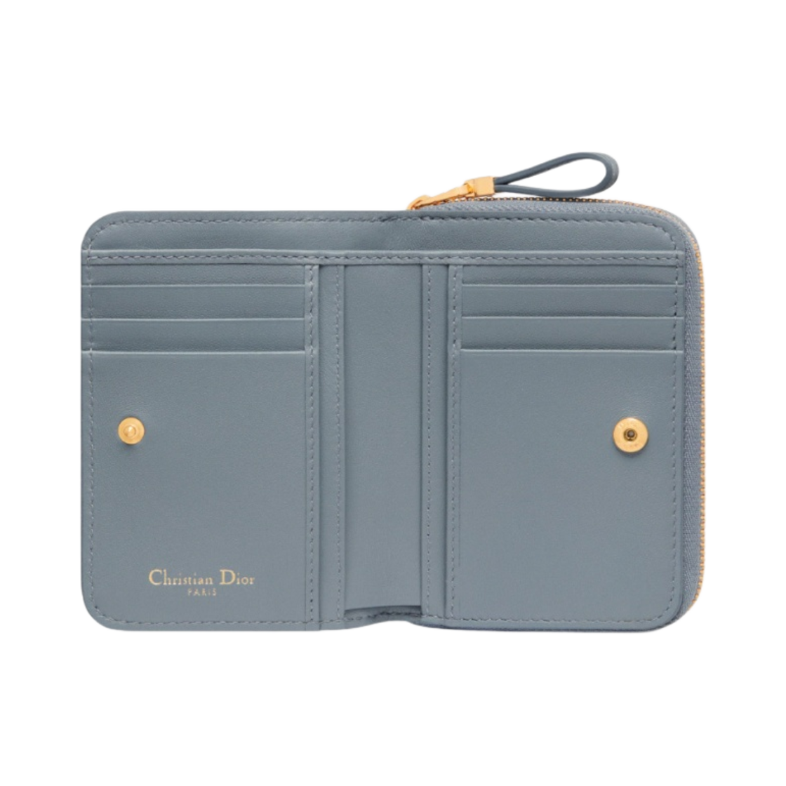 디올 카로 컴팩트 지퍼 지갑 서플 까나쥬 카프스킨 클라우드 블루(Dior Caro Compact Zipped Wallet Supple Cannage Calfskin Cloud Blue) - 2