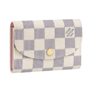 Louis Vuitton Rosalie Coin Purse Damier Azure Rose Ballerine Pink