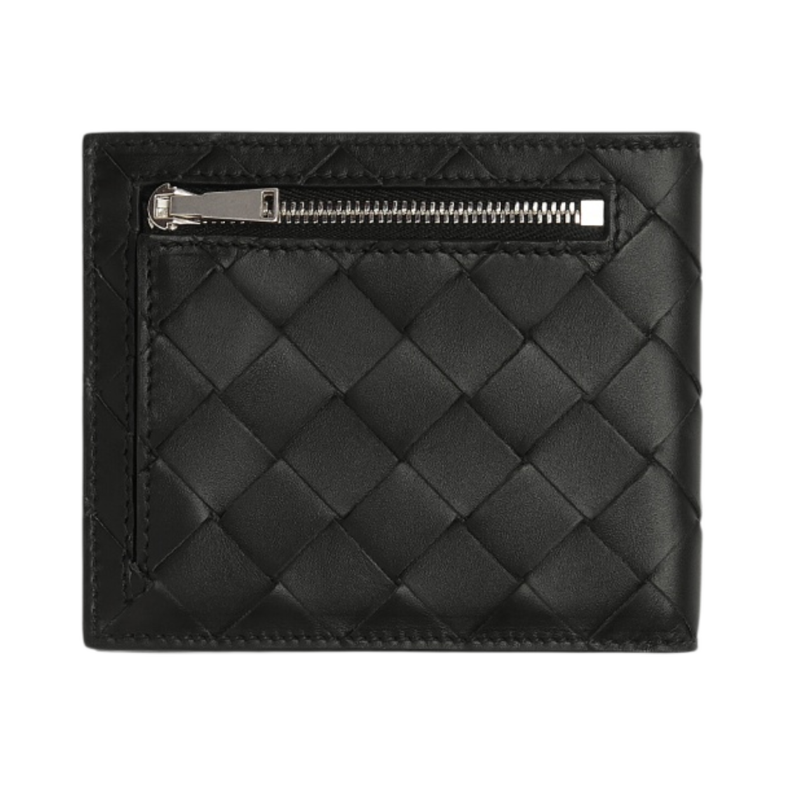 보테가 베네타 익스테리어 포켓 반지갑 블랙(Bottega Veneta Bi-Fold Wallet with Exterior Pocket Black) - 3