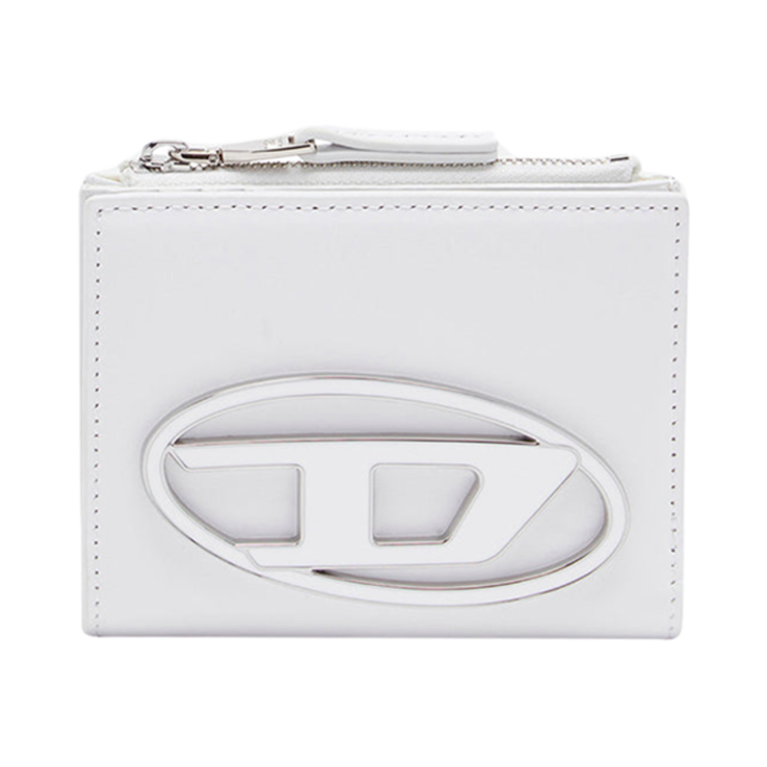 X09888PR818-T1003 Diesel 1DR Bi-Fold Zip II Wallet White