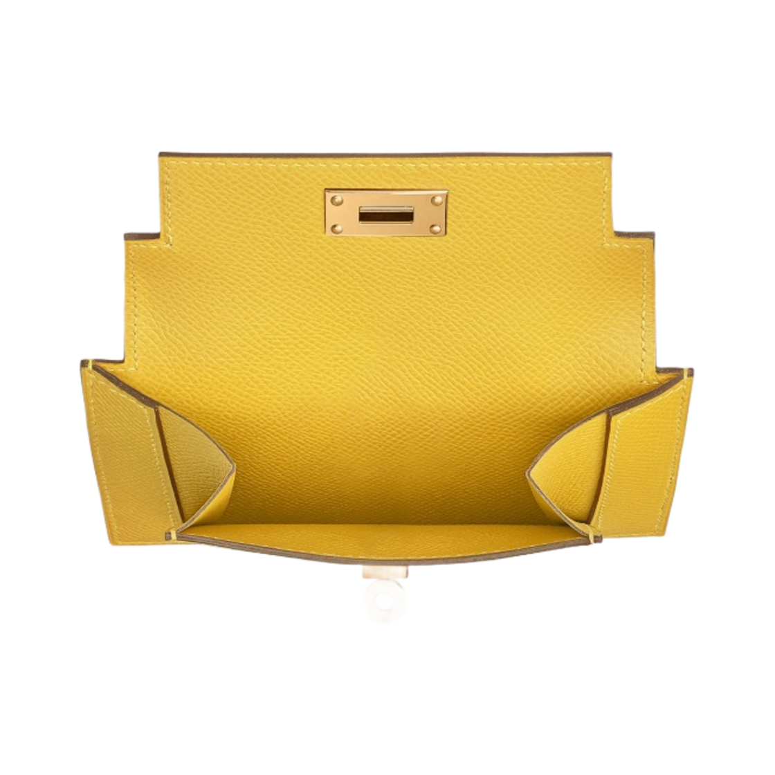 에르메스 켈리 포켓 컴팩트 지갑 앱송 & 골드 하드웨어 죤 드 나폴리(Hermes Kelly Pocket Compact Wallet Epsom & Gold Jaune de Naples) - 2
