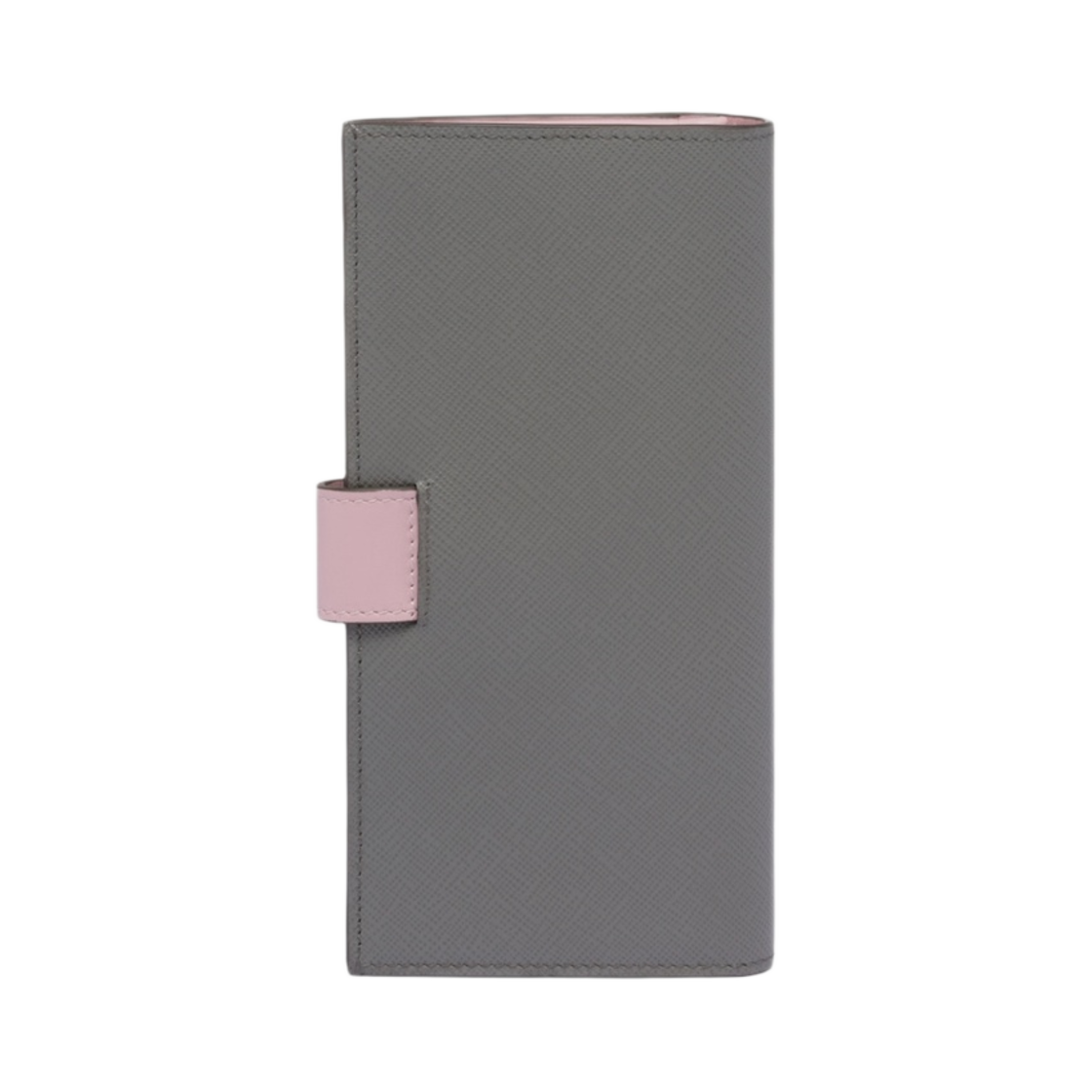 프라다 라지 사피아노 레더 월렛 슬레이트 그레이 알라바스터 핑크(Prada Large Saffiano Leather Wallet Slate Gray Alabaster Pink) - 2