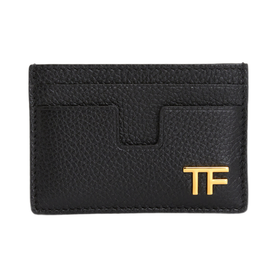 YT232-LCL158G-1N001 Tom Ford TF Logo Leather Card Holder Black