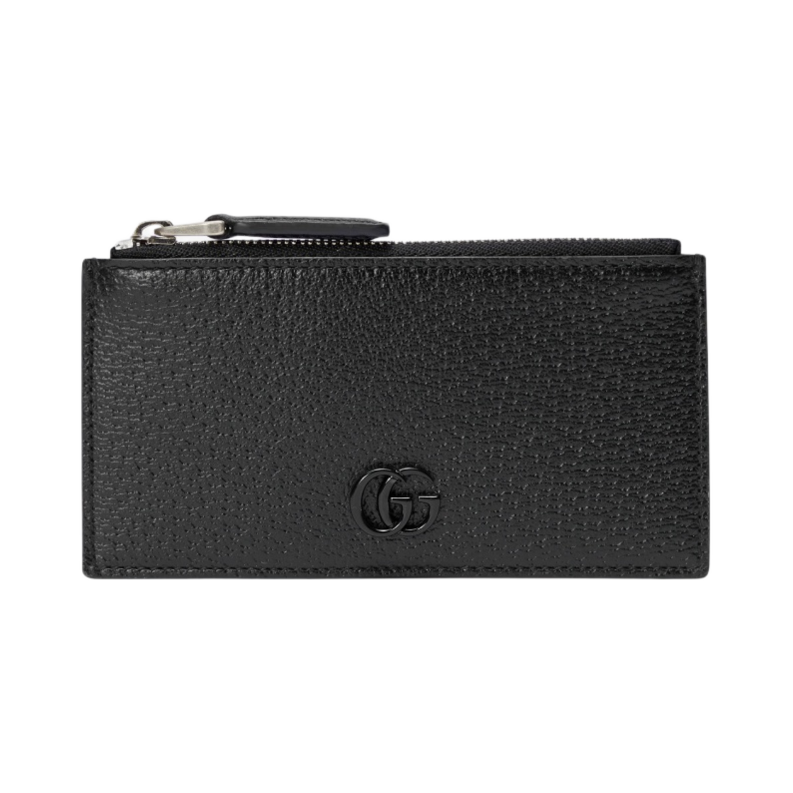 구찌 GG 마몽 집 카드 케이스 블랙 레더(Gucci GG Marmont Zip Card Case Black Leather) - 1