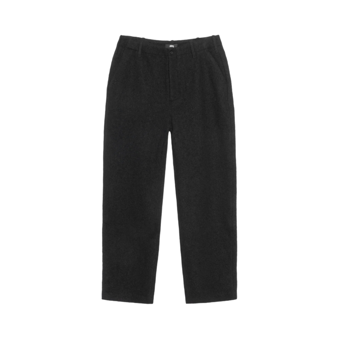 116686 Stussy Relaxed Textured Wool Trouser Black