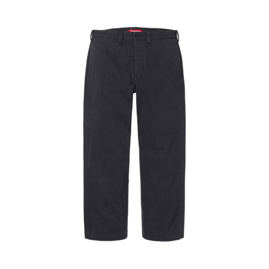 슈프림 치노 팬츠 블랙 스타 - 22SS | Supreme | KREAM