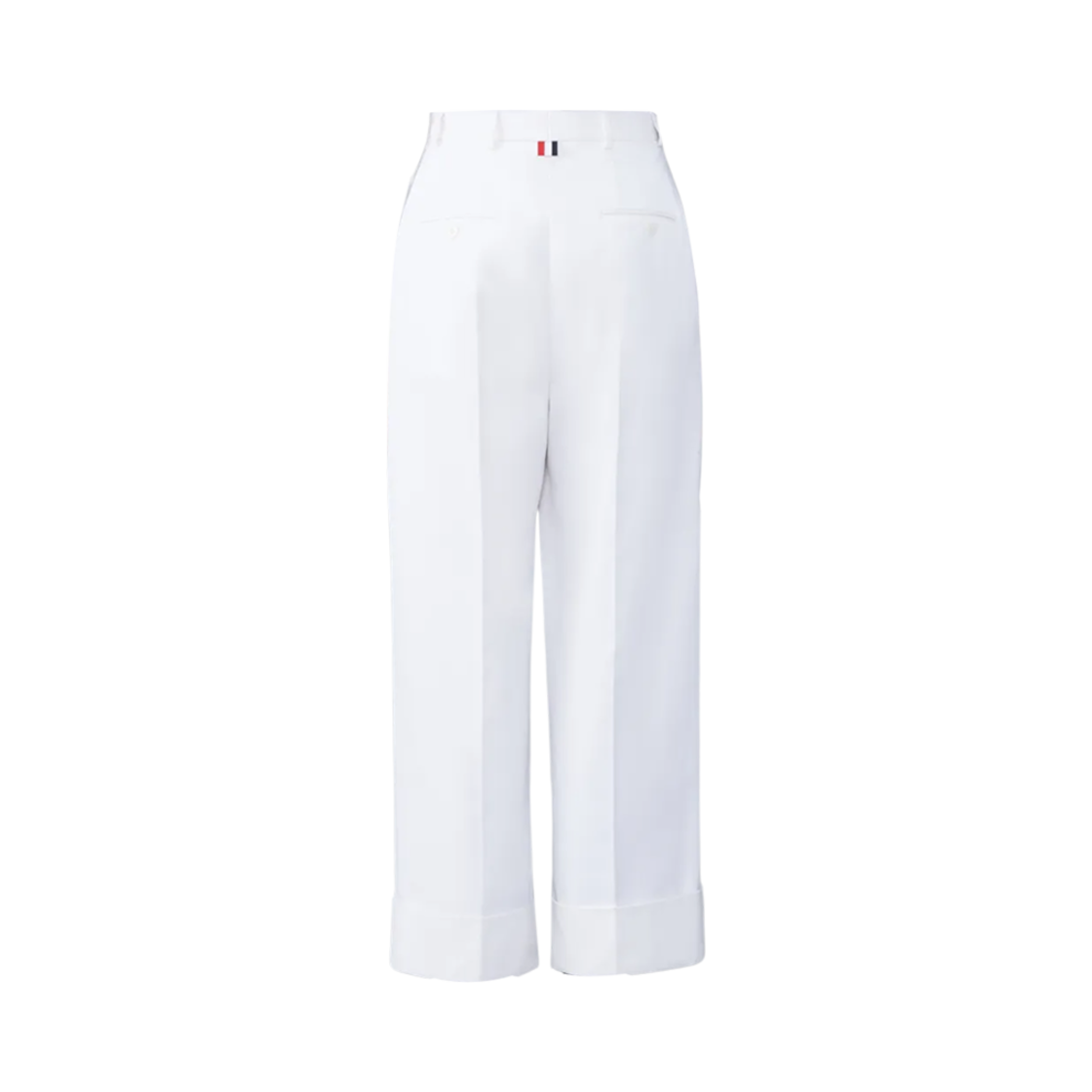 (W) 톰브라운 코튼 캔버스 하이 웨이스트 트라우저 오프 화이트((W) Thom Browne Cotton Canvas High Waisted Trousers Off White) - 2