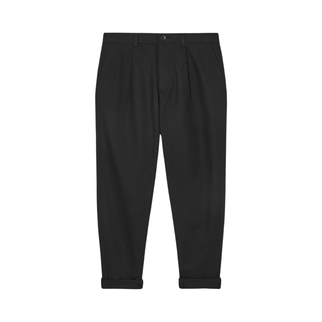 코스 테이퍼드 플리티드 트윌 치노 팬츠 블랙(COS Tapered Pleated Twill Chino Pants Black) - 1