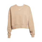 (W) Nike NSW Collection Essentials Oversized Fleece Crew Sweatshirt Hemp - Asia