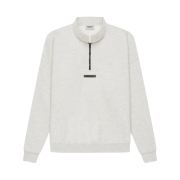 Essentials Mockneck Half-Zip Oatmeal - 21SS