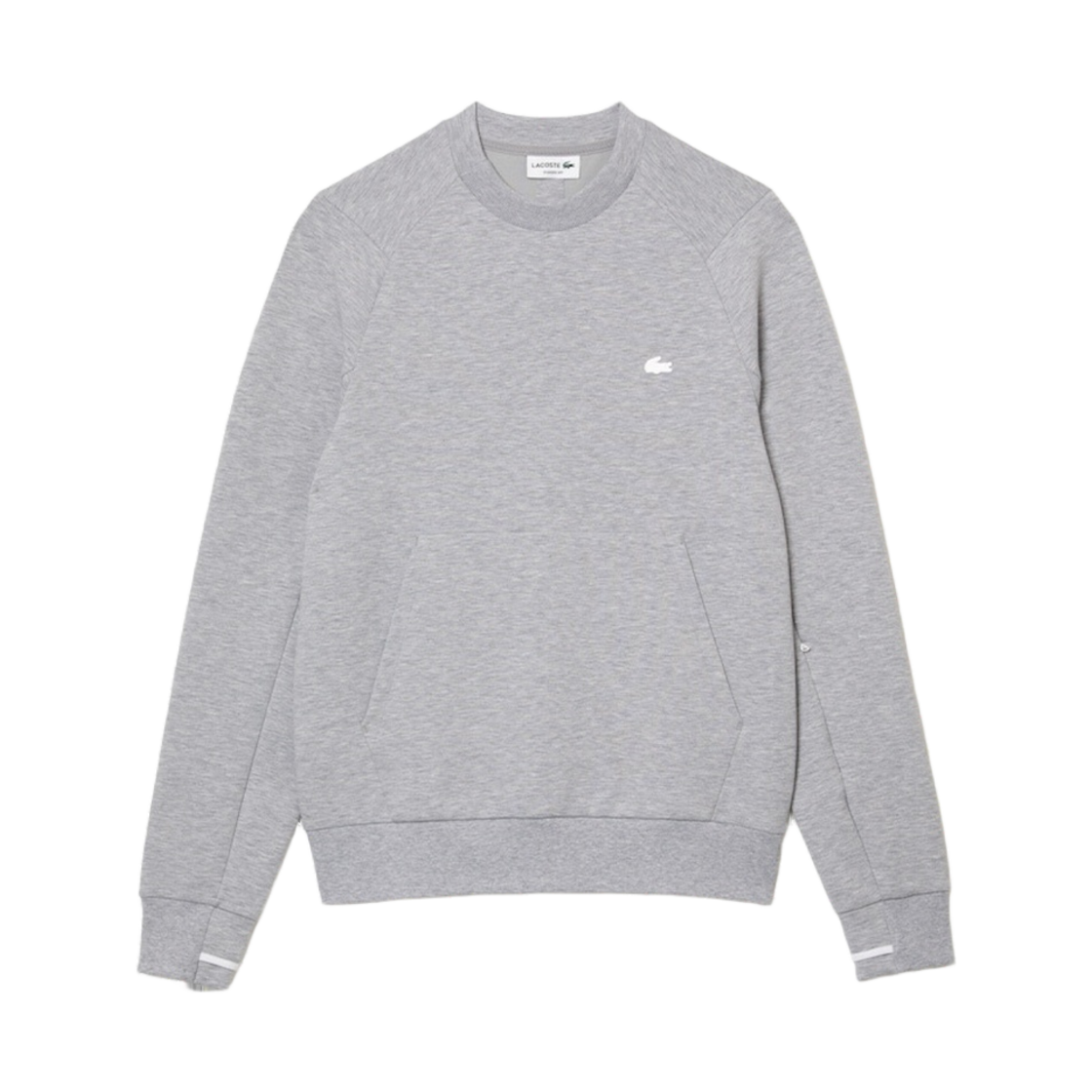 라코스테 액티브 더블 페이스드 크루넥 스웨트셔츠 그레이 신(Lacoste Active Double Faced Crewneck Sweatshirt Grey Chine) - 1