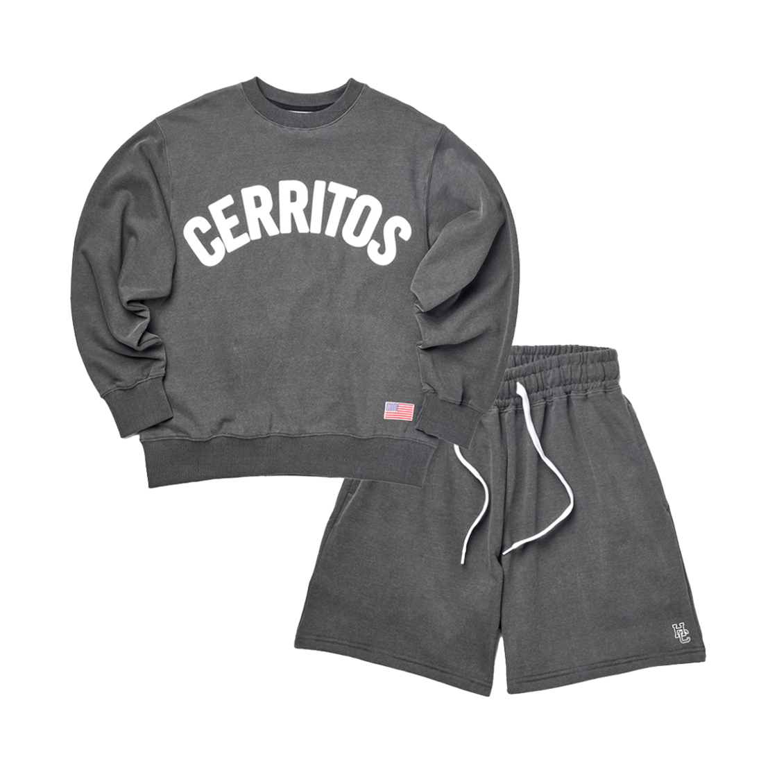 호텔세리토스 세리토스 워싱 스웻 셋업 차콜(Hotel Cerritos Cerritos Washing Sweat Set-Up Charcoal)