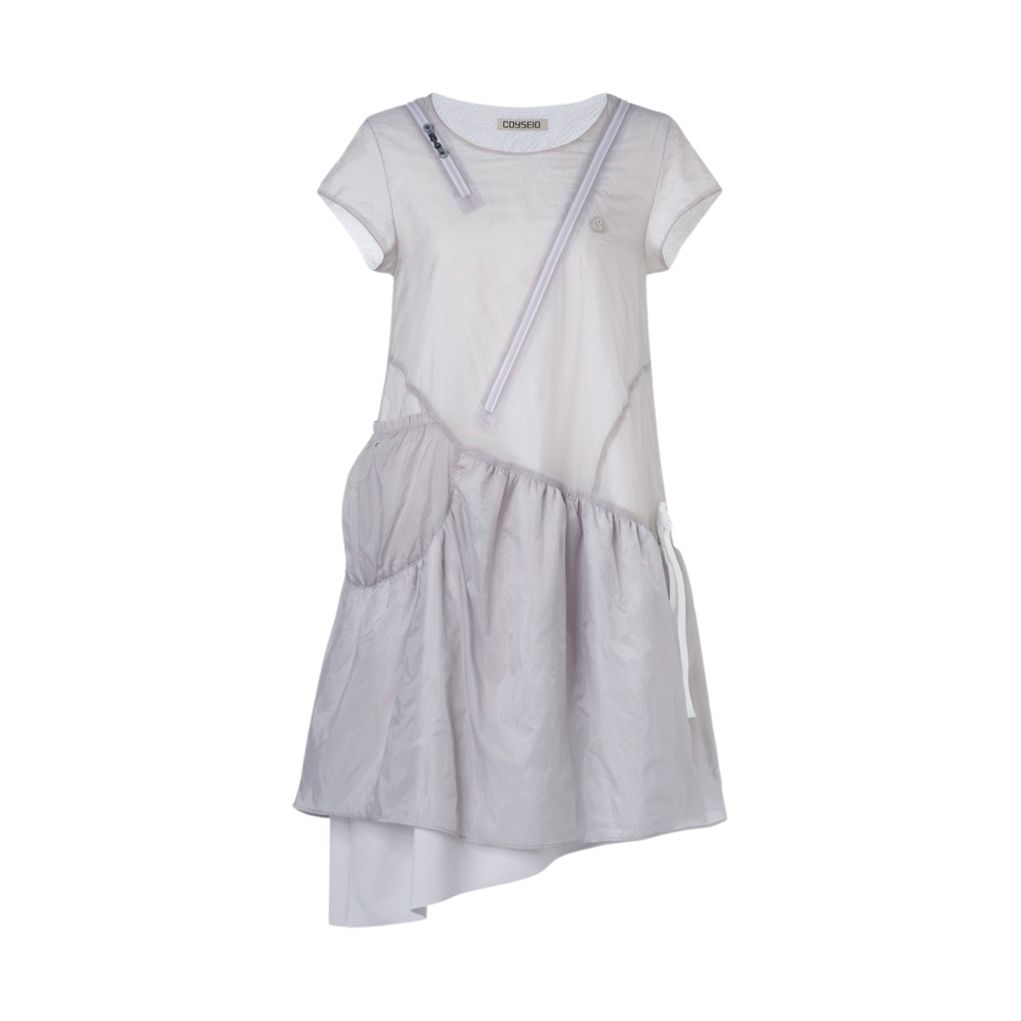 코이세이오 퍼프 셔링 원피스 퍼플 그레이