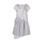 Coyseio Puff Shirring One Piece Purple Grey