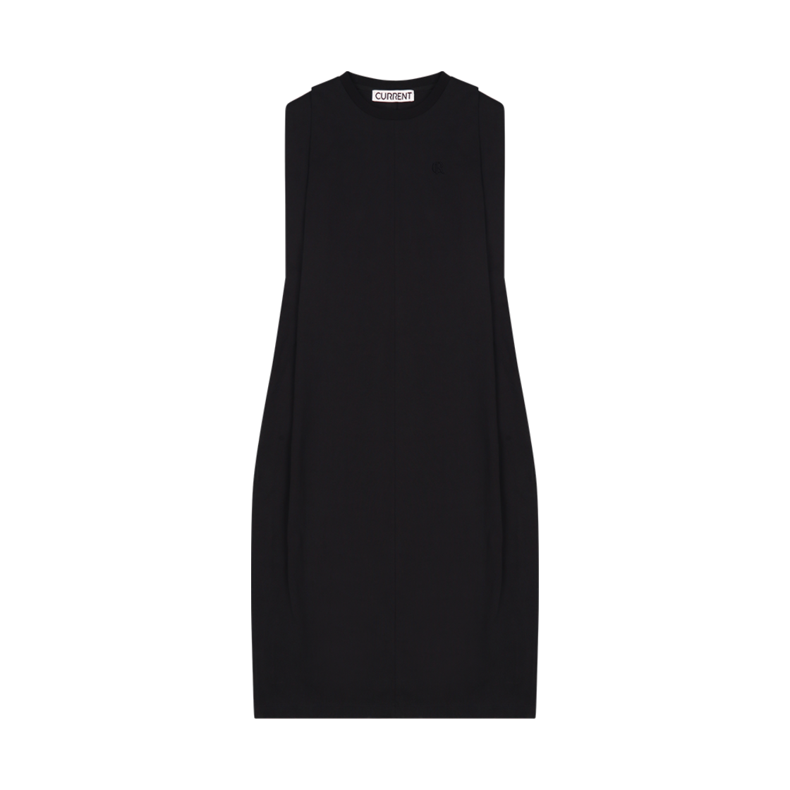 커렌트 슬리브리스 코튼 저지 드레스 블랙(Current Sleeveless Cotton Jersey Dress Black)