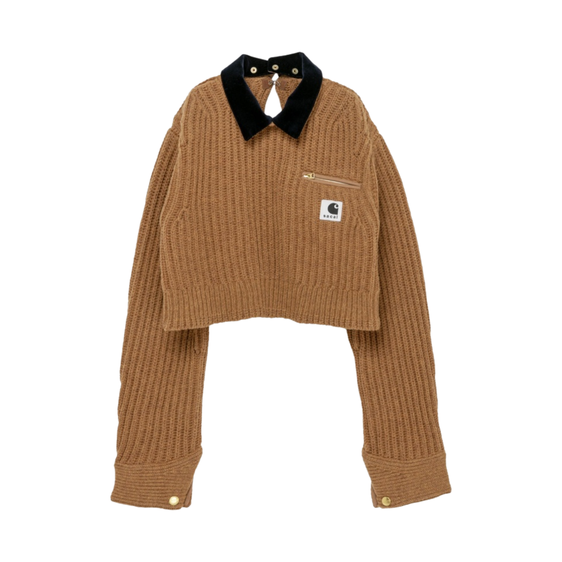 (W) 사카이 x 칼하트 WIP 니트 풀오버 디트로이트 베이지((W) Sacai x Carhartt WIP Knit Pullover Detroit Beige) - 1
