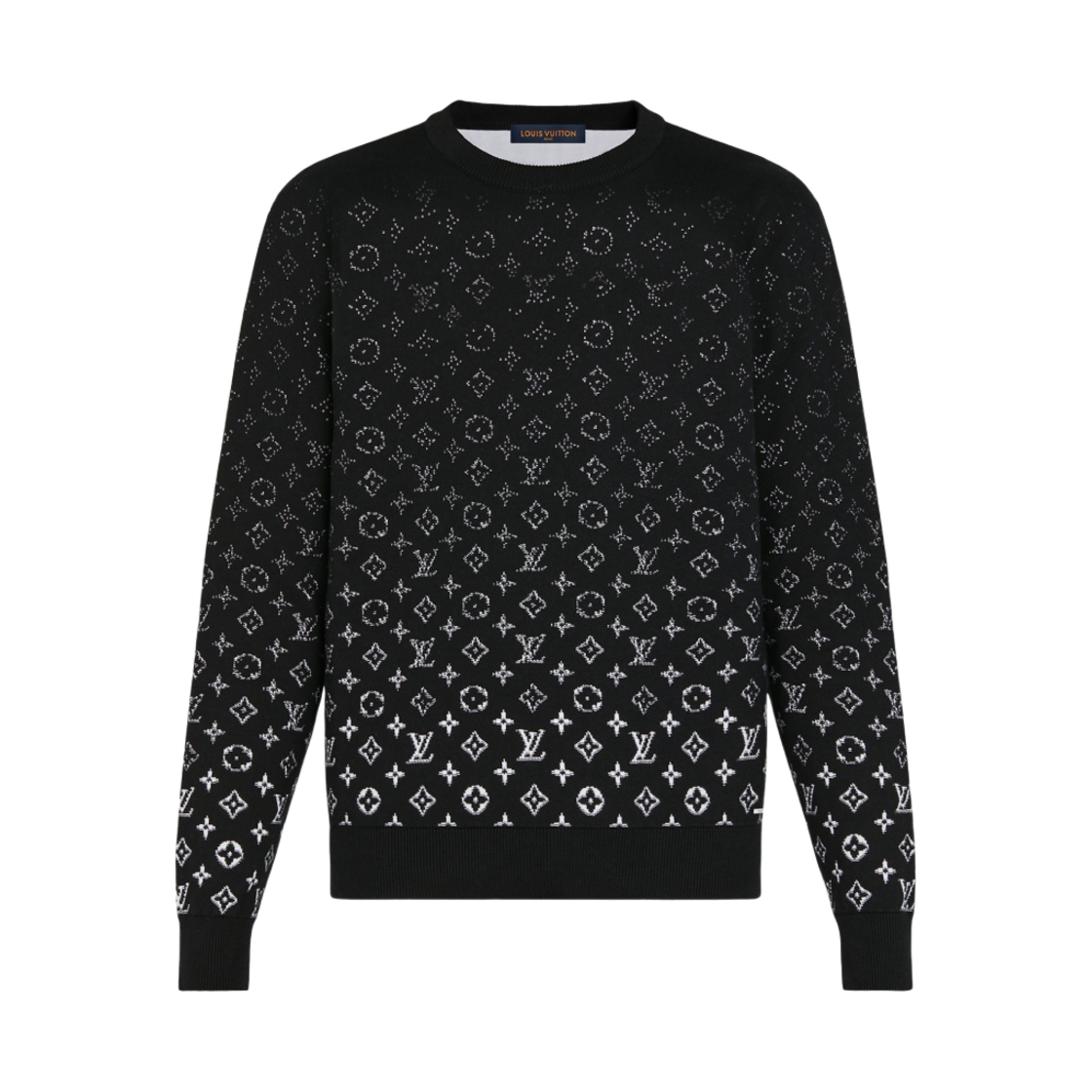 루이비통 LVSE 모노그램 데그라데 크루넥 블랙 화이트(Louis Vuitton LVSE Monogram Degrade Crewneck Black White)