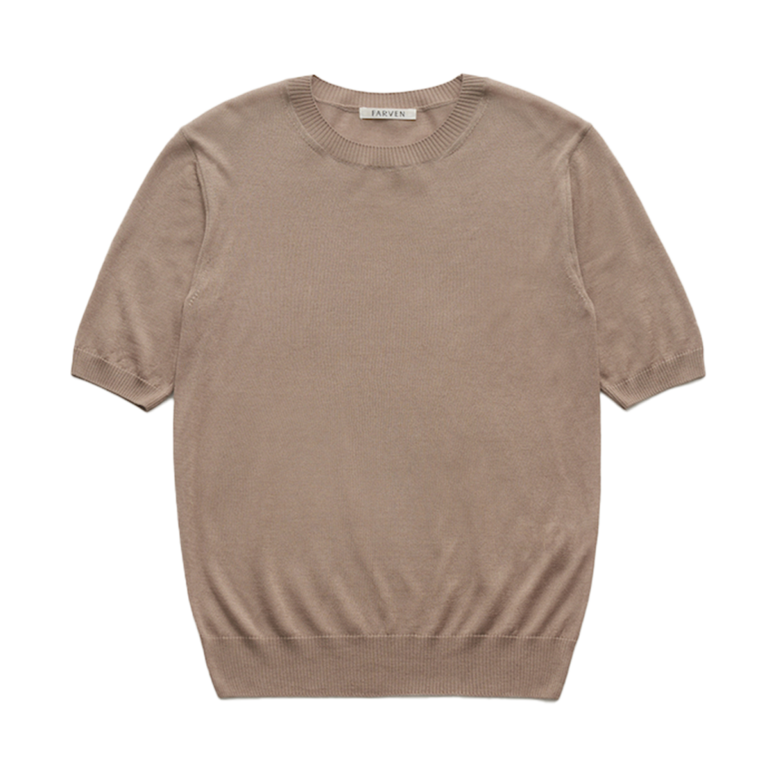 파르벵 [16게이지] 텐셀 실크 니트 모카 무스(FARVEN [16Gauge] Tencel Silk Knit Mocha Mousse)