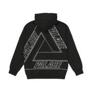 Palace Jumbo Tri-Ferg Drop Shoulder Hood Black - 21FW