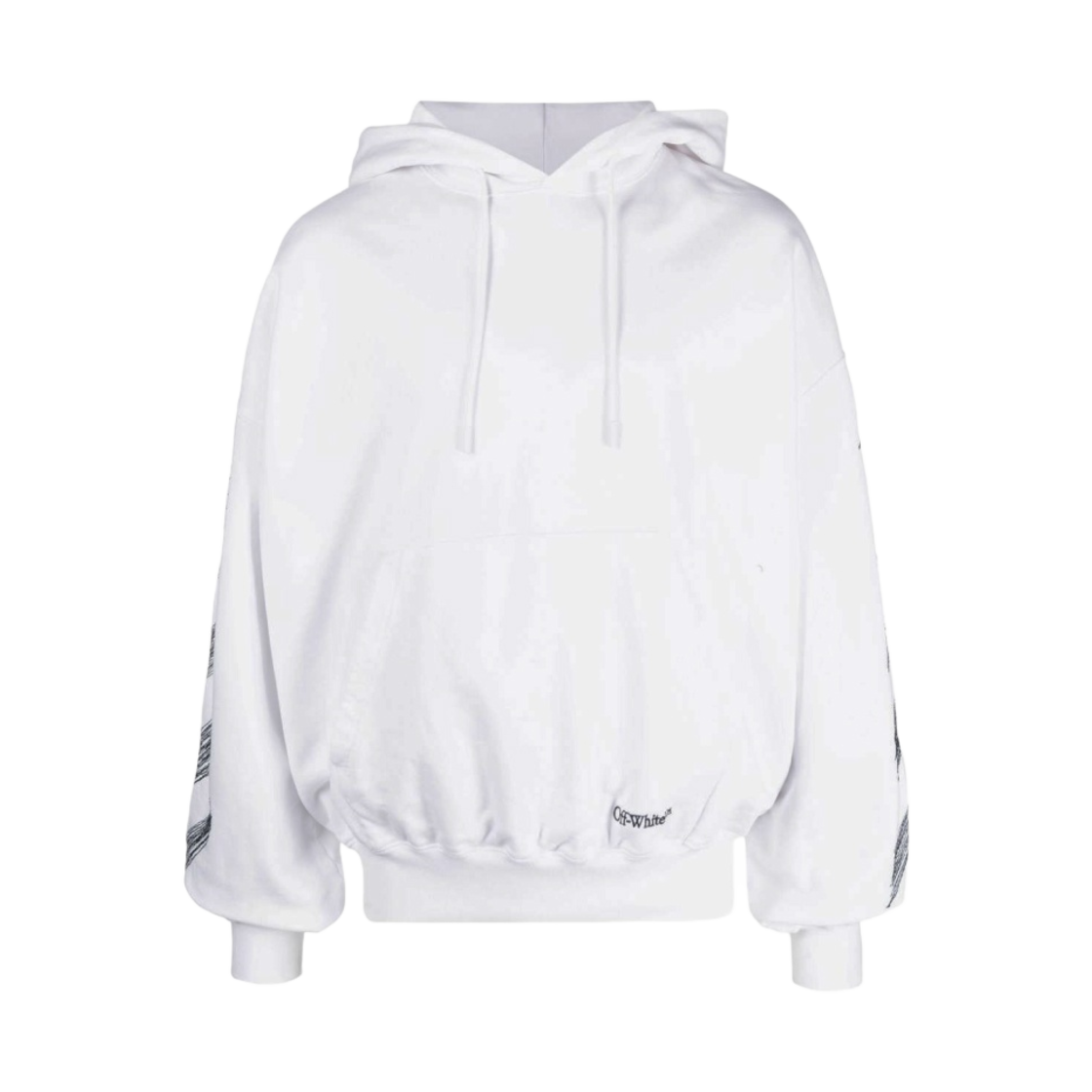 오프화이트 스크리블 로고 오버 스케이트 후드 화이트(Off-White Scribble Logo Over Skate Hood White) - 1