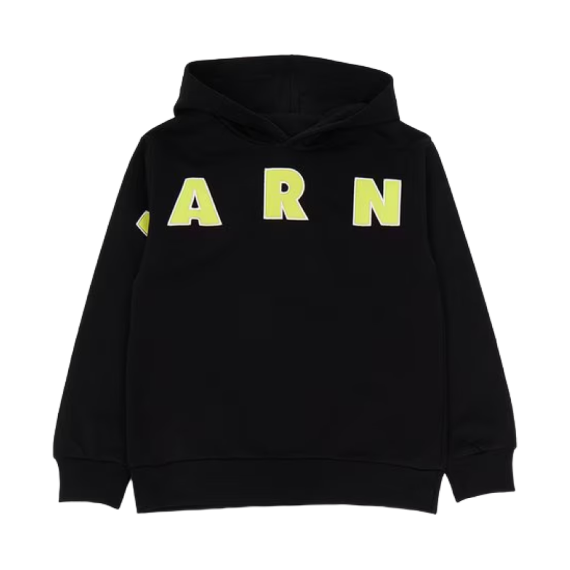 (키즈) 마르니 자수 로고 후드 스웨트셔츠 블랙((Kids) Marni Hooded Sweatshirt with Embroidered Logo Black)