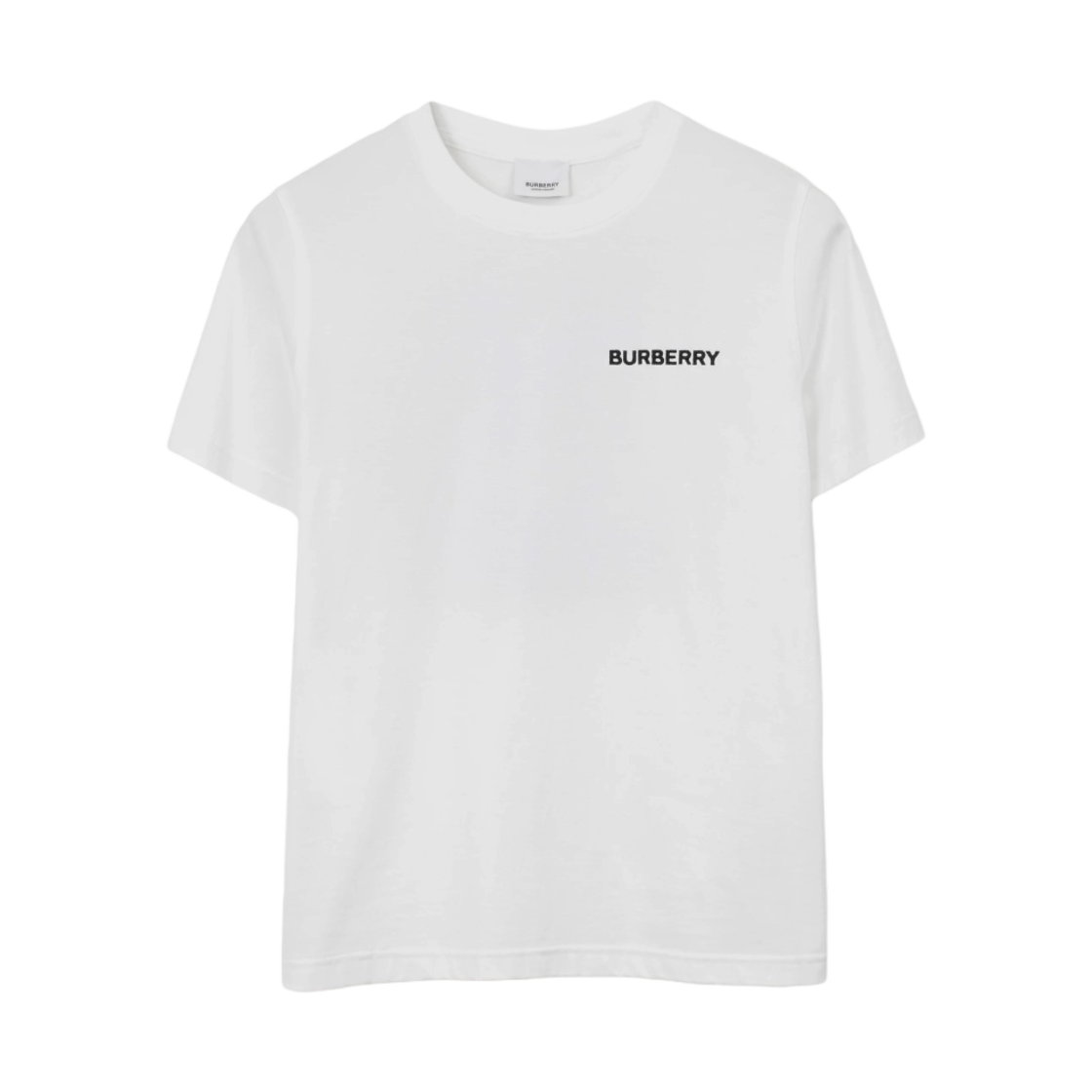 (W) 버버리 모노그램 모티프 코튼 티셔츠 화이트((W) Burberry Monogram Motif Cotton T-shirt White) - 1