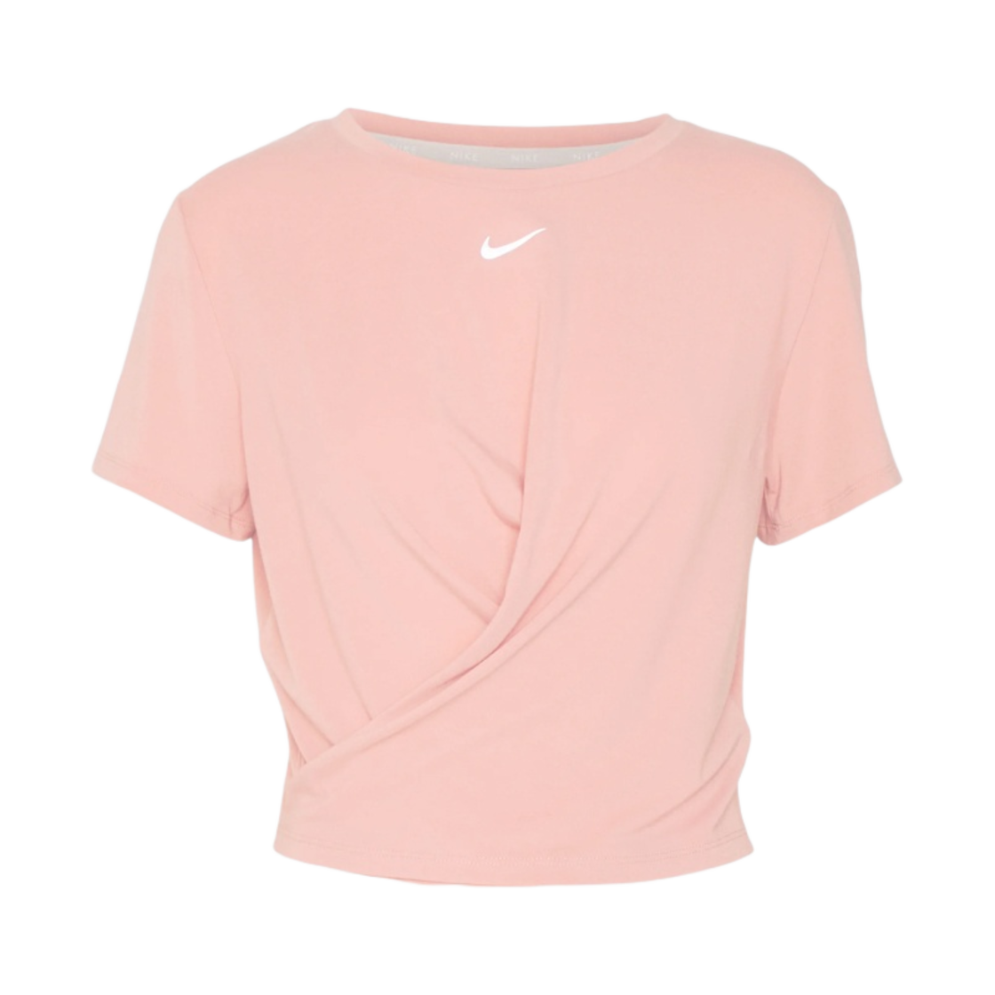 (W) 나이키 드라이핏 원 럭스 트위스트 크롭 숏슬리브 탑 레드 스타더스트 - 아시아((W) Nike Dri-Fit One Luxe Twist Cropped Short-SleeveTop Red Stardust - Asia) - 1