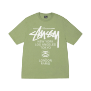 Stussy World Tour T-Shirt Moss 2023