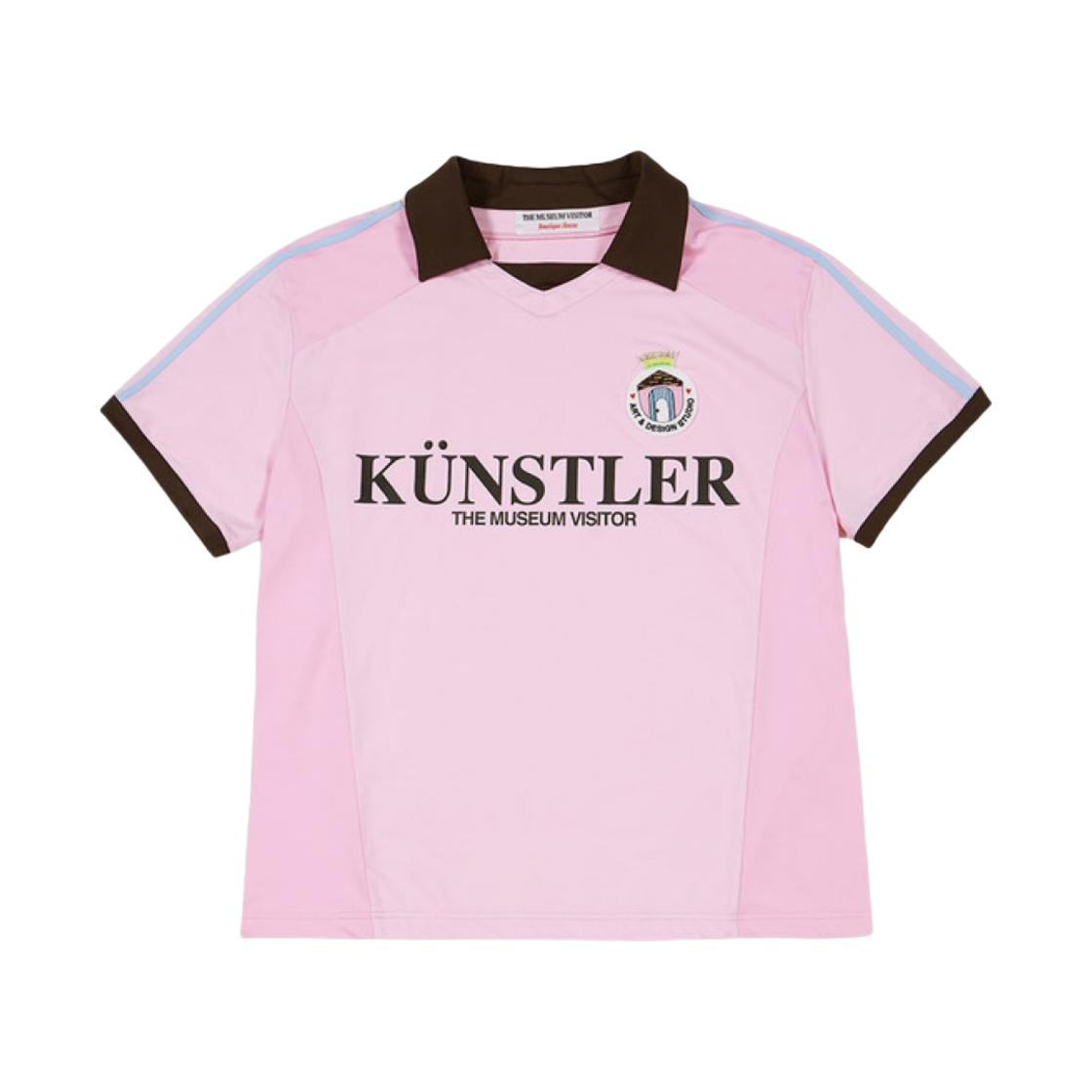 더뮤지엄비지터 쿤스틀러 사커 저지 PK 티셔츠 핑크(The Museum Visitor Kunstler Soccer Jersey PK T-Shirts Pink)