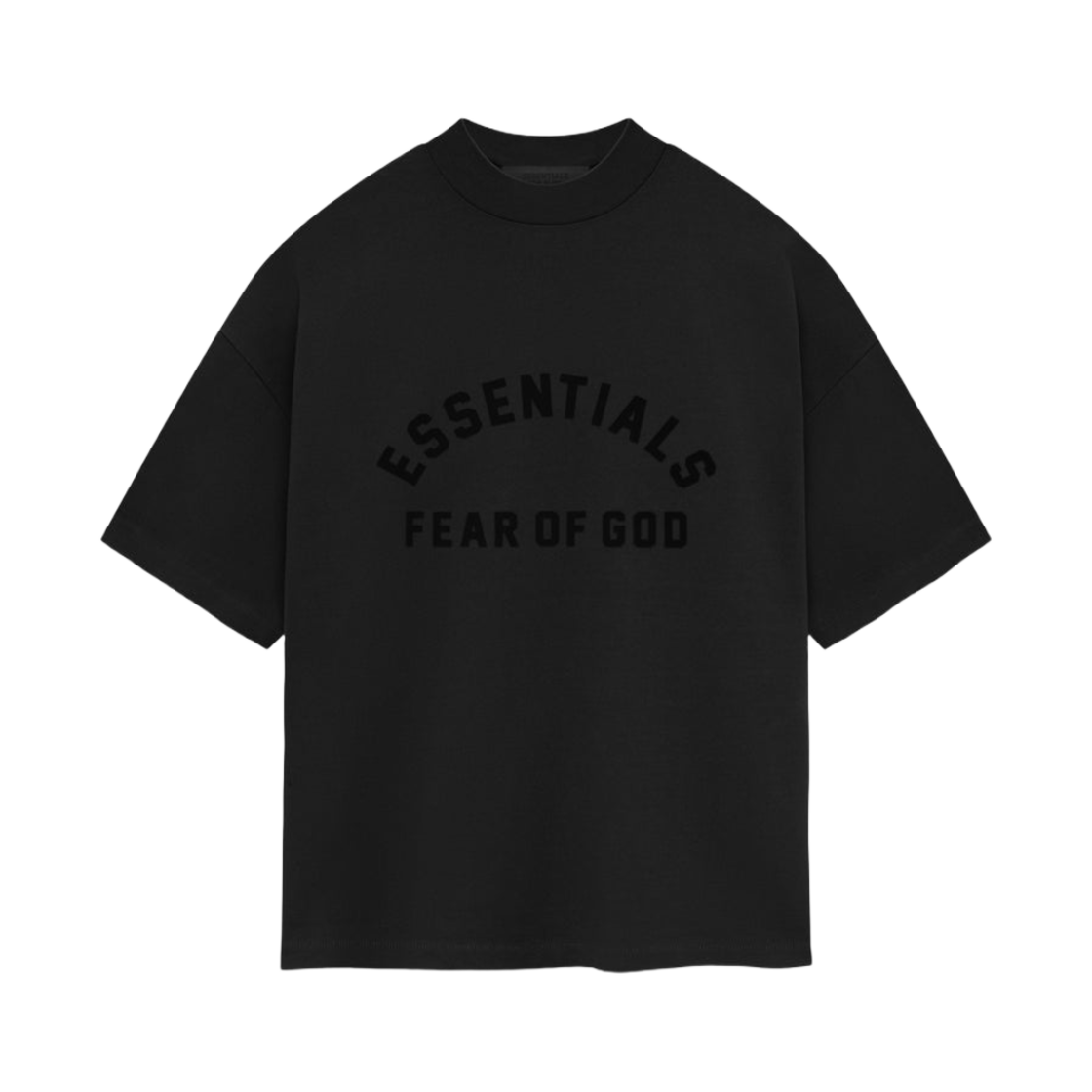 에센셜 헤비 저지 크루넥 티셔츠 제트 블랙 - 24SS | Essentials