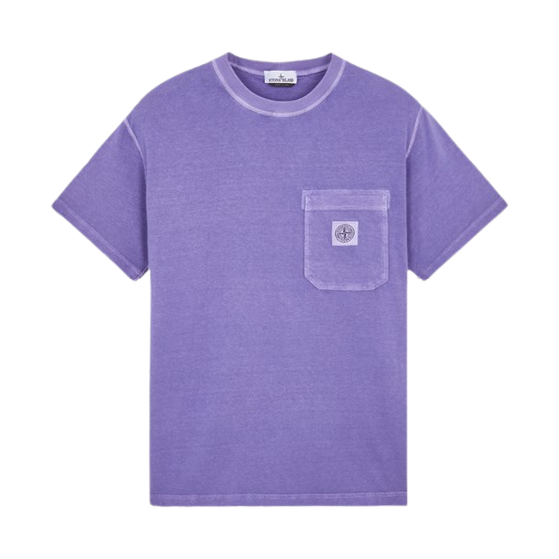 801521957-V0147 Stone Island 21957 Fissato Treatment Short Sleeve Organic Cotton T-Shirt Lavender - 24SS