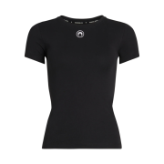 (W) Marine Serre Organic Cotton Rib T-Shirt Black
