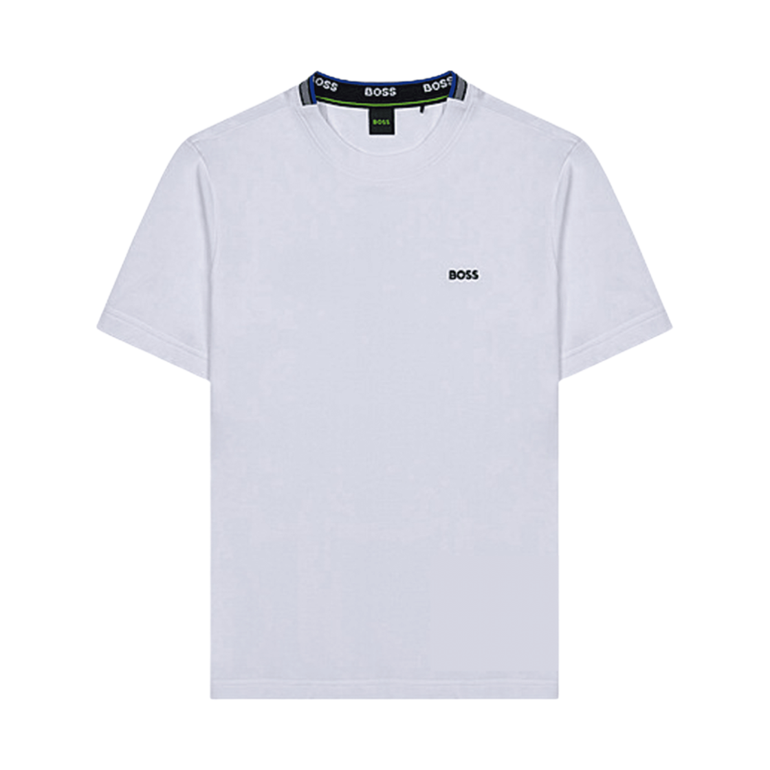 50529941-106 Hugo Boss Cotton Pique Polo Shirt with Jacquard Woven Back Collar White