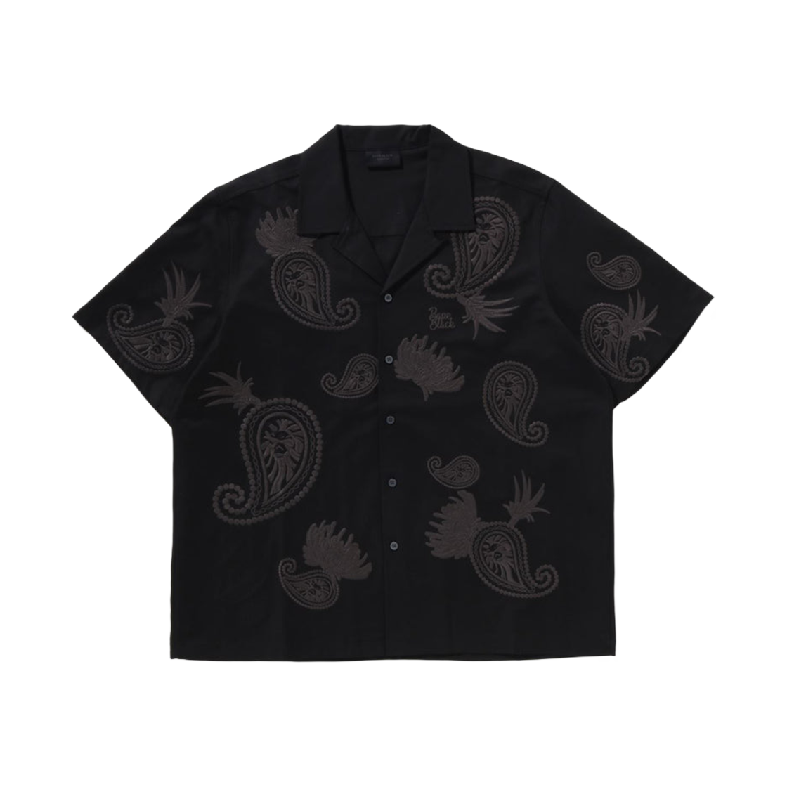 베이프 블랙 3D EMB 캠프 셔츠 블랙(BAPE Black 3D EMB Camp Shirt Black) - 1