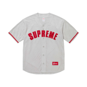 Supreme Ultrasuede Mesh Baseball Jersey Grey - 24SS