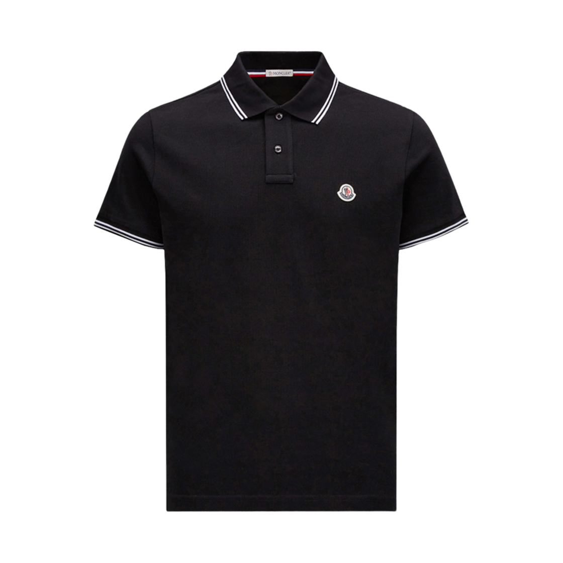 몽클레르 로고 패치 폴로 셔츠 블랙 - 24SS(Moncler Logo Patch Polo Shirt Black - 24SS)