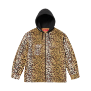 Supreme Fleece Zip Up Hooded Shirt Brown Leopard - 23FW