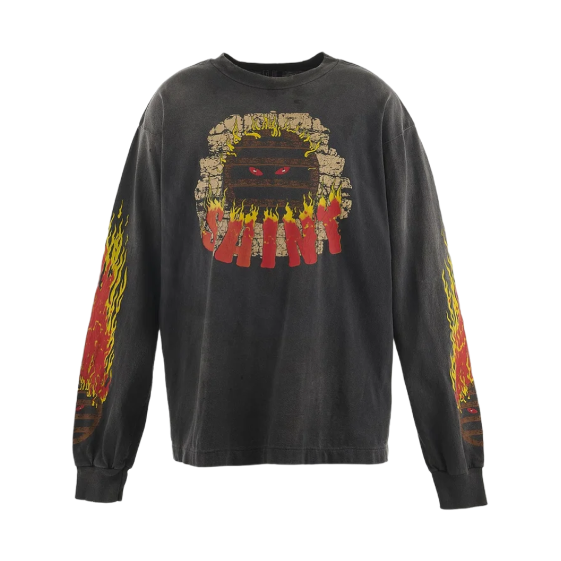 세인트 마이클 라이브 인 헬 롱슬리브 티셔츠 블랙 - 24AW(Saint Mxxxxxx Live in Hell L/S T-Shirt Black - 24AW)