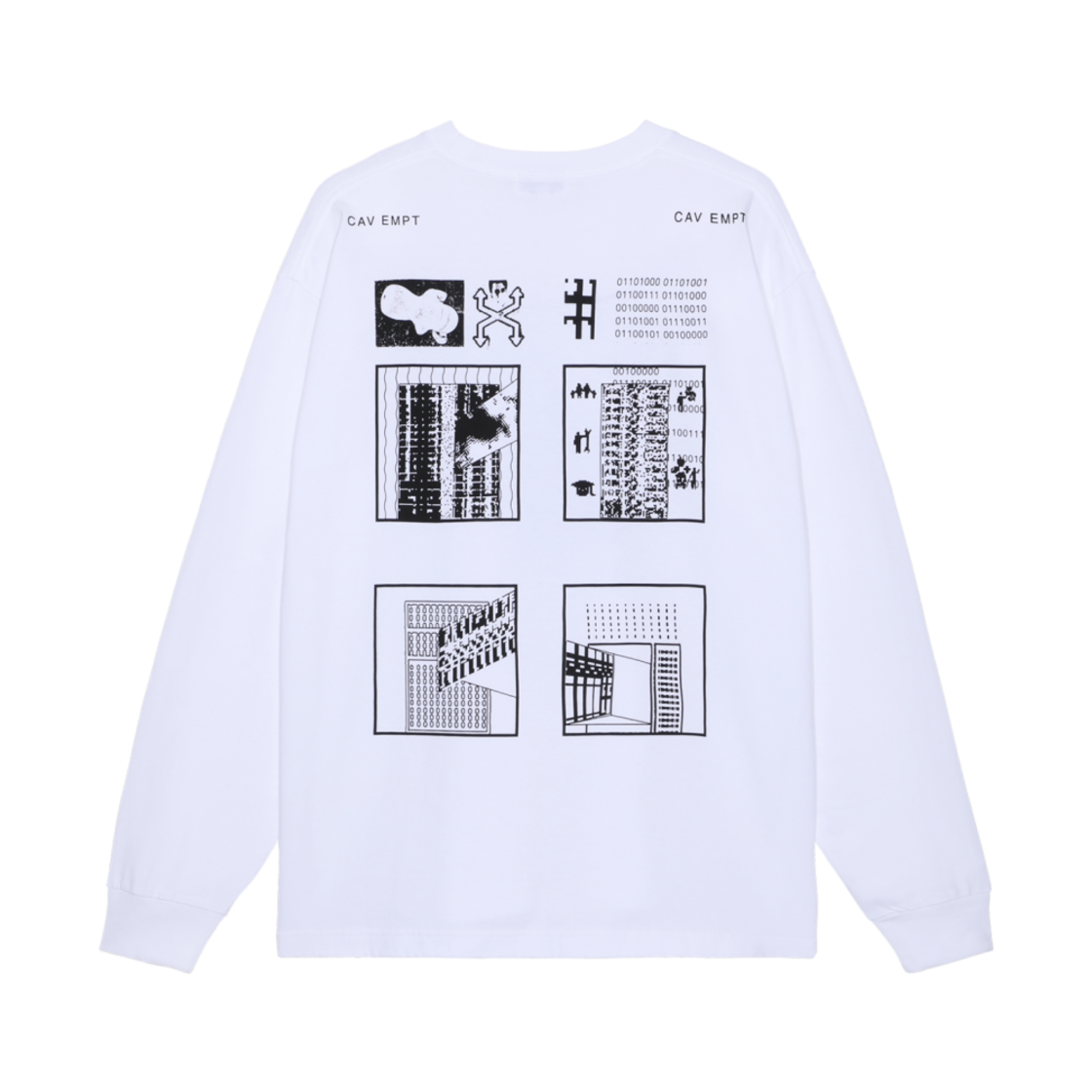 카브엠트 오퍼드 바이 더 시스템 롱 슬리브 티셔츠 화이트 - 23SS(Cav Empt Offered By The System Long Sleeve T-Shirt White - 23SS) - 2