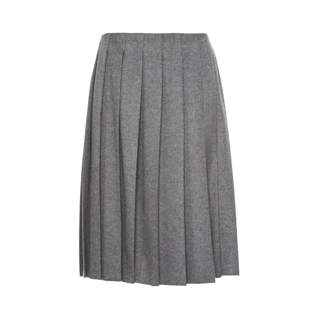 (W) 미우 미우 벨루어 스커트 그레이((W) Miu Miu Velour Skirt Grey) - 1